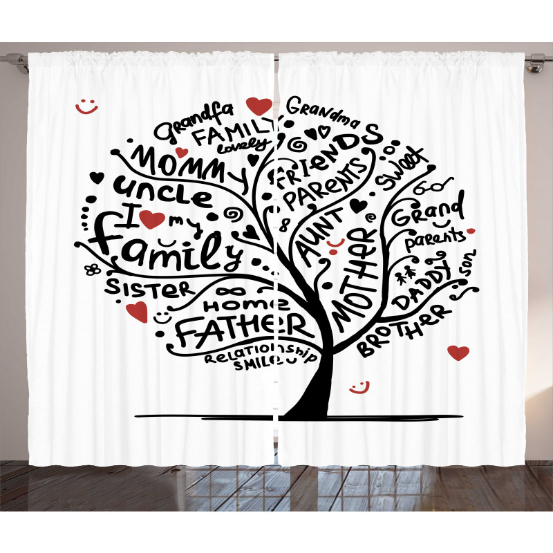 Calligraphic Doodling Curtain