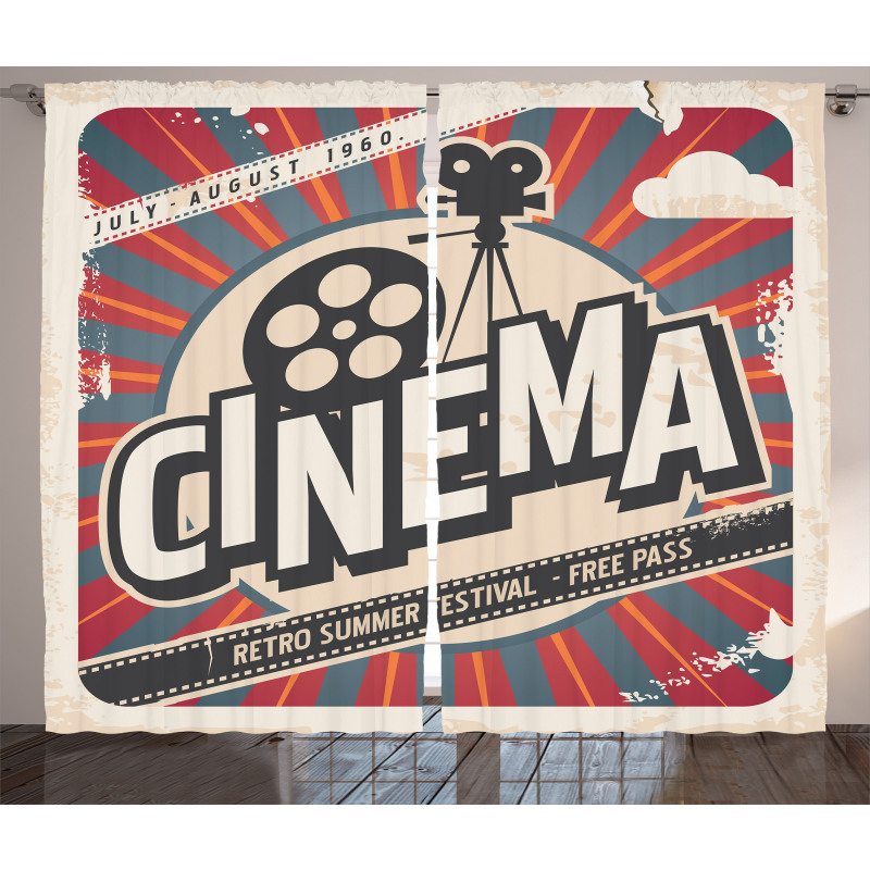 Vintage Cinema Movie Star Curtain