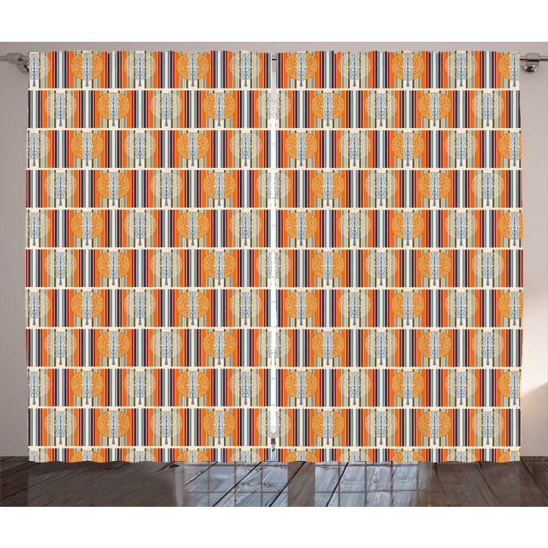 Nature Stripes Art Curtain