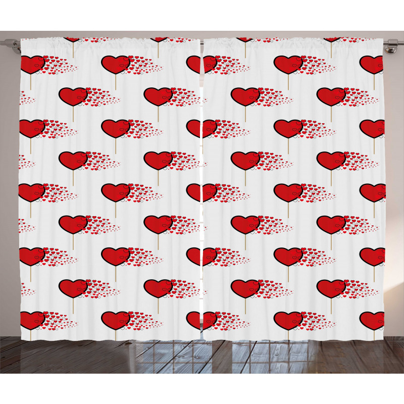 Hearts Lollipops Curtain