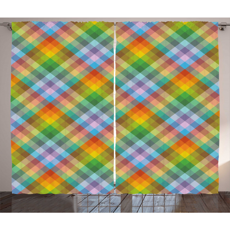 Colorful Summer Madras Style Curtain