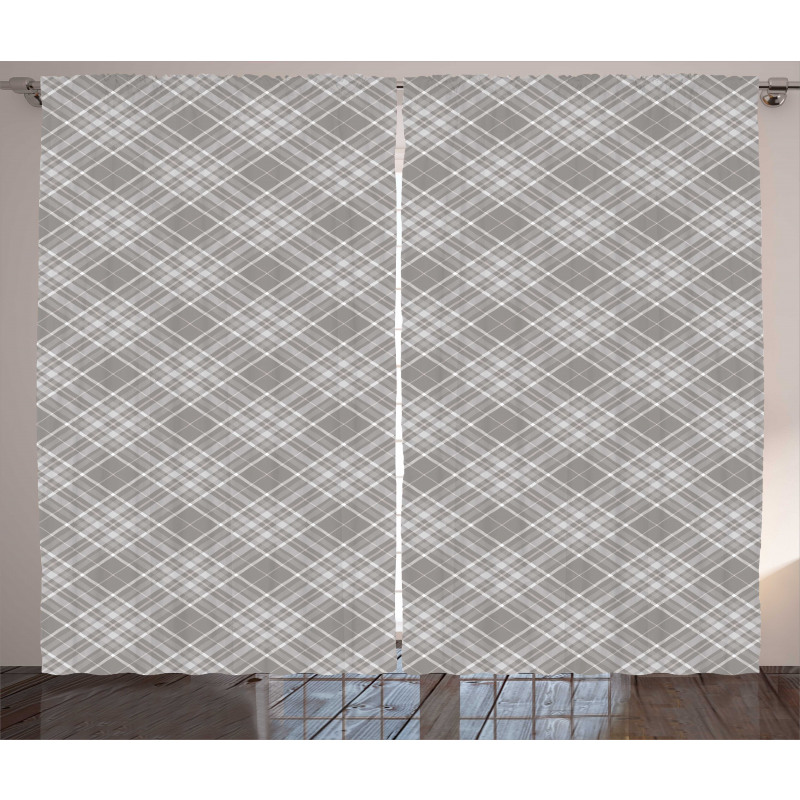 Plaid Design Vintage Feels Curtain