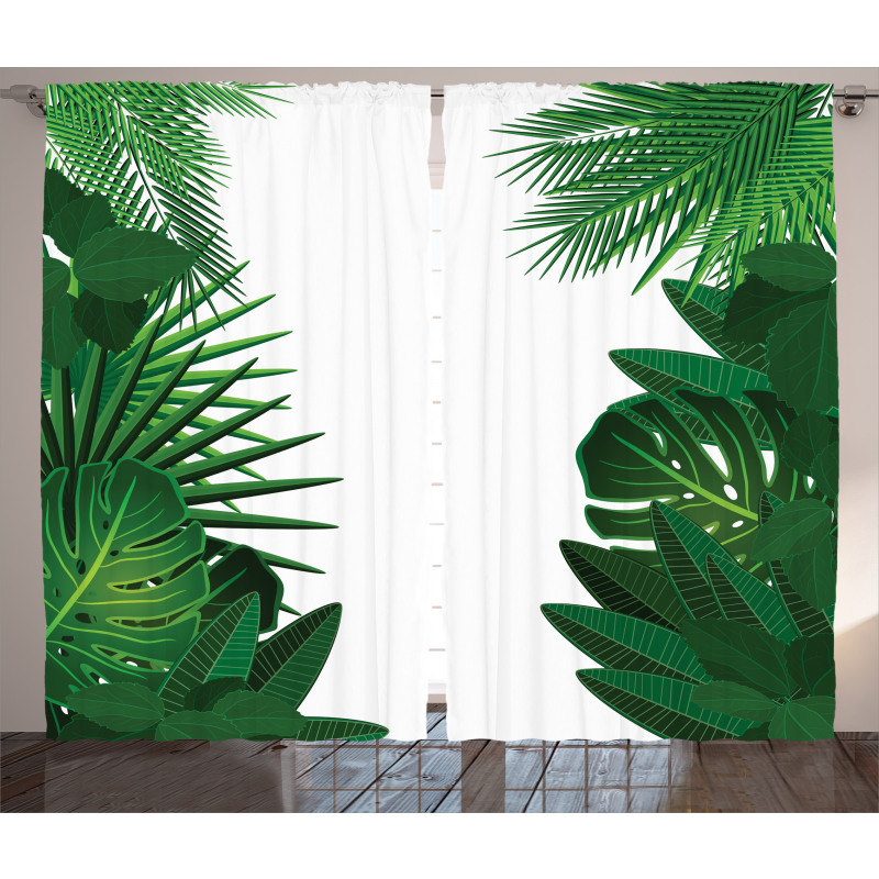 Tropical Exotic Palms Curtain