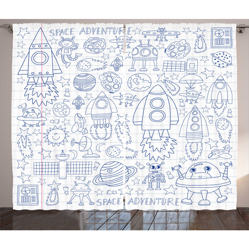 Cosmic Space Adventure Curtain