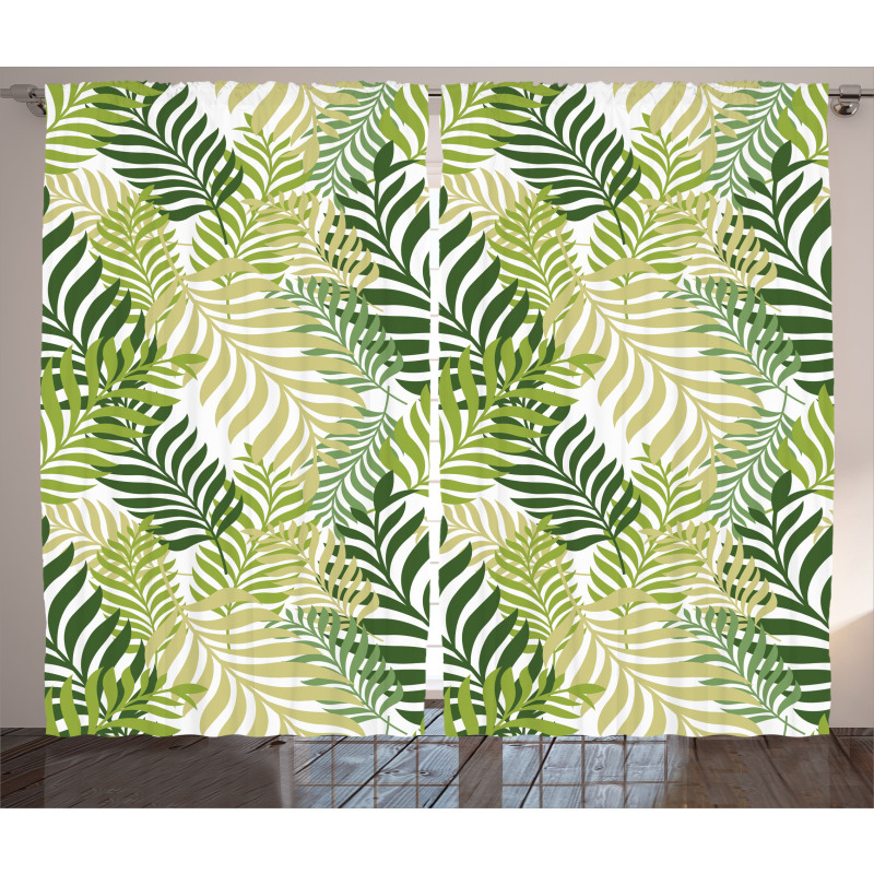 Tropic Exotic Palm Trees Curtain
