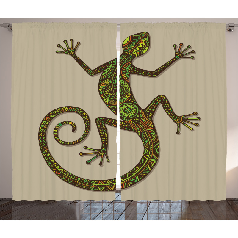 Lizard Pattern Curtain