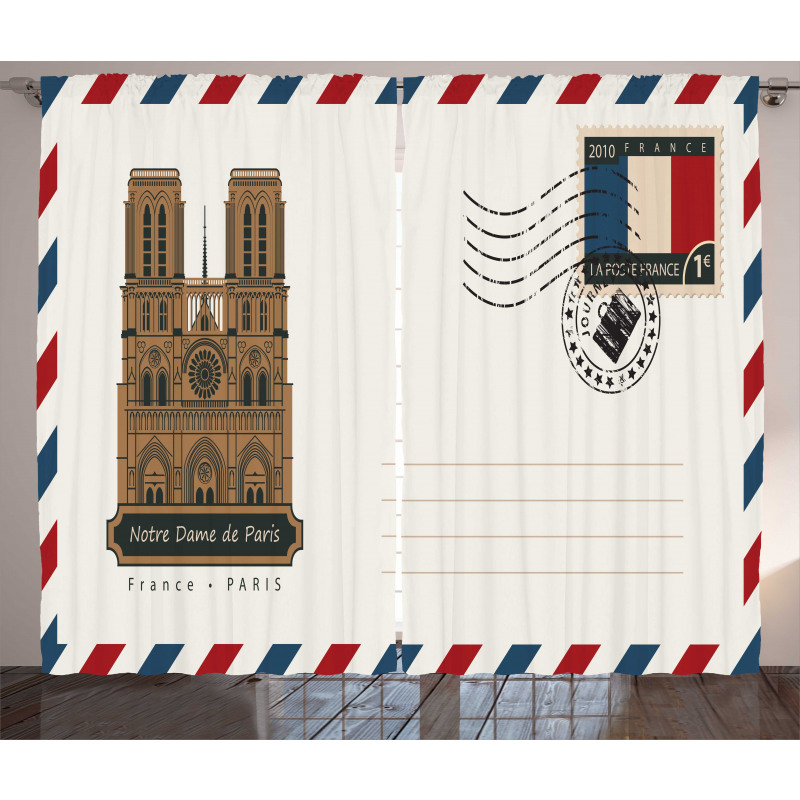 Postcard Stamp Curtain