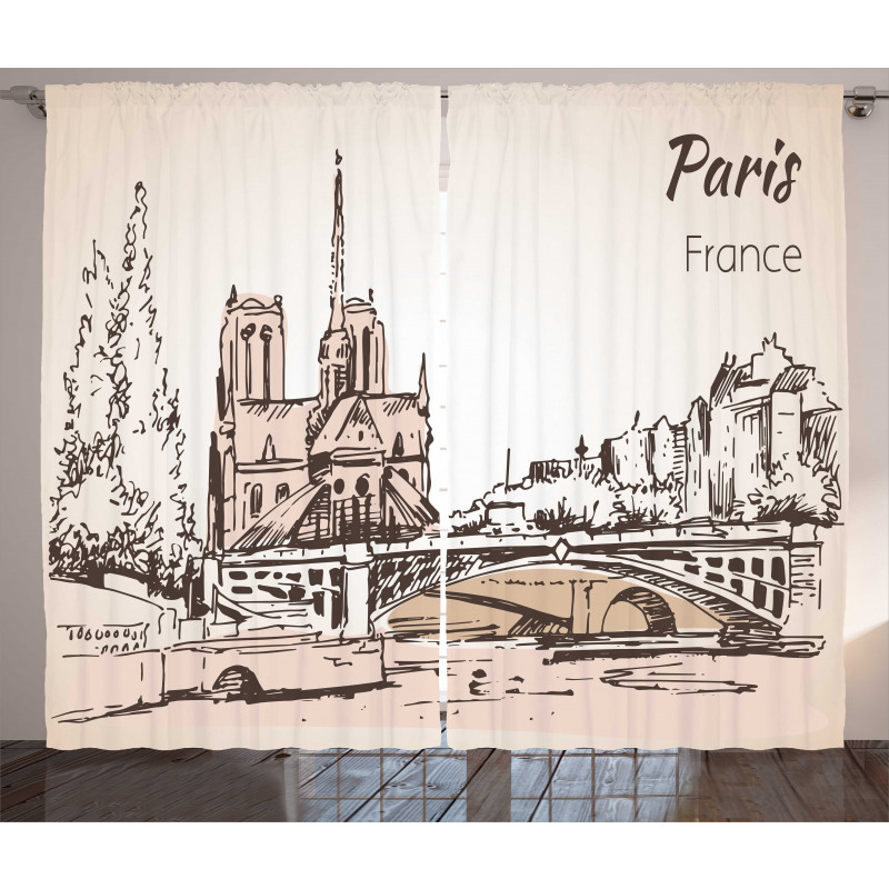 Art Cityscape Curtain