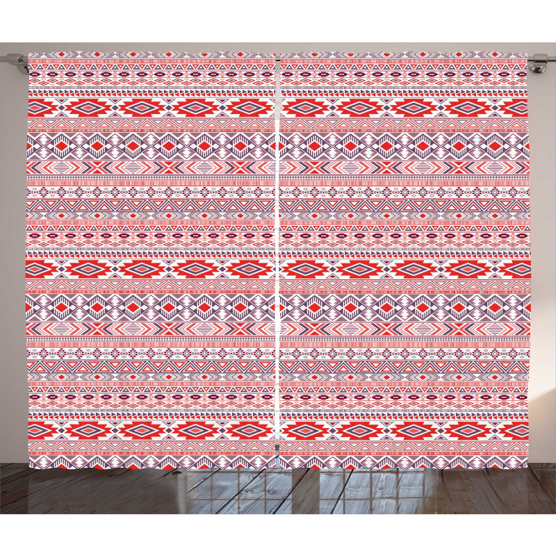 Repetitive Abstract Ethnic Curtain