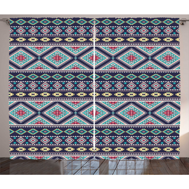 Folkloric Geometrical Art Curtain