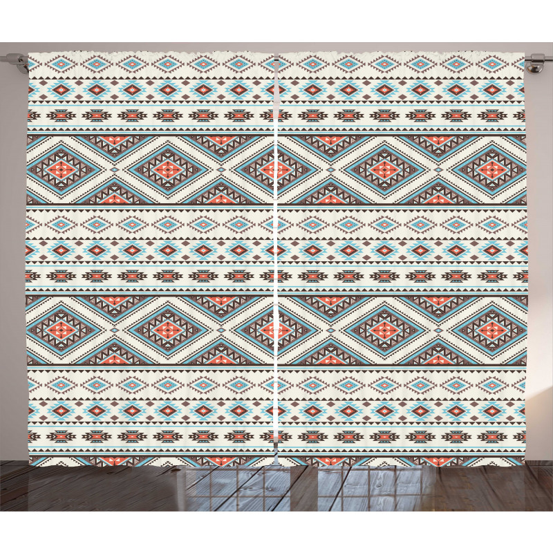 Retro Style Native Ornaments Curtain