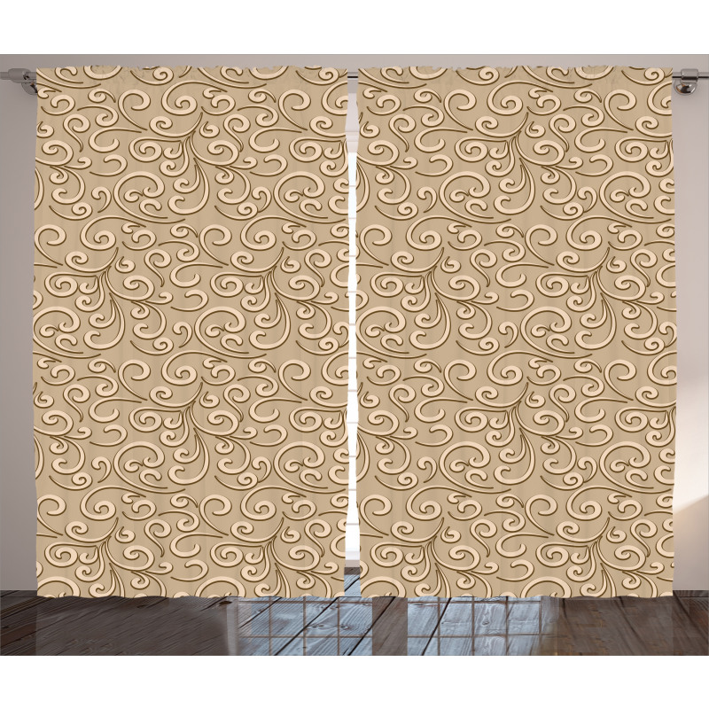 Damask Floral Victorian Curtain
