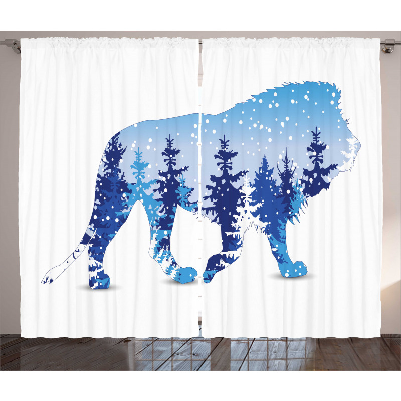 Winter Woods as Animal Curtain