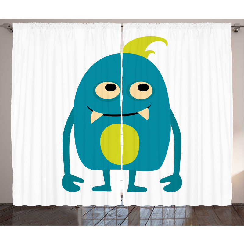 Monster Halloween Character Curtain