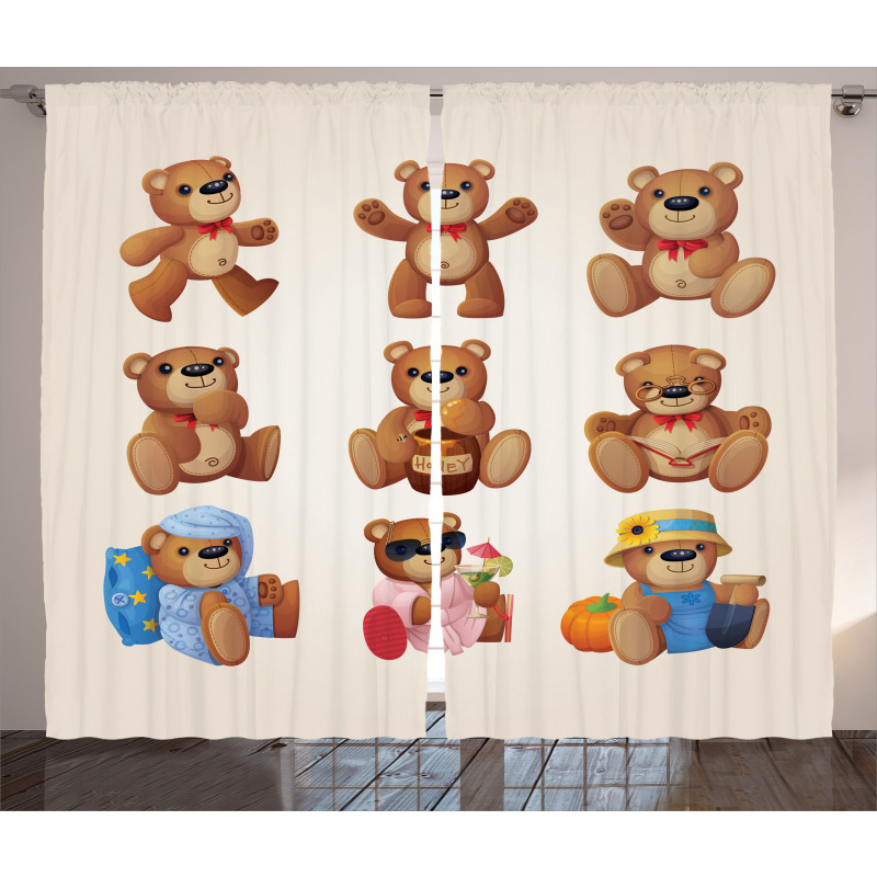 Teddy Bear Kids Design Curtain