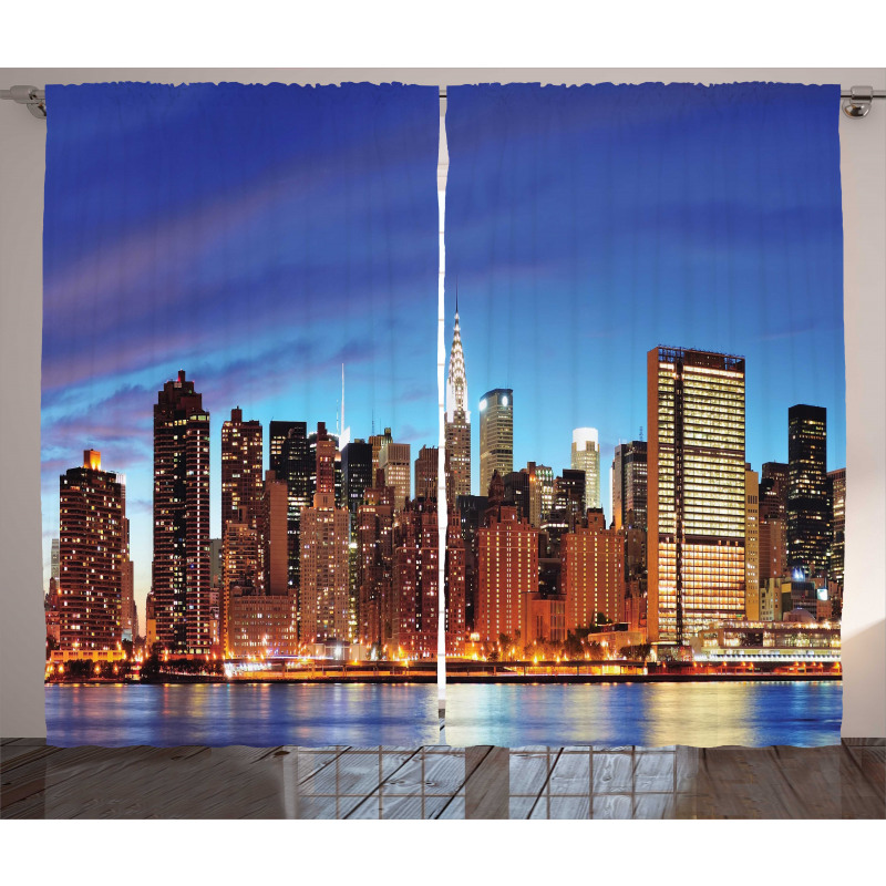 Manhattan Town Panorama Curtain