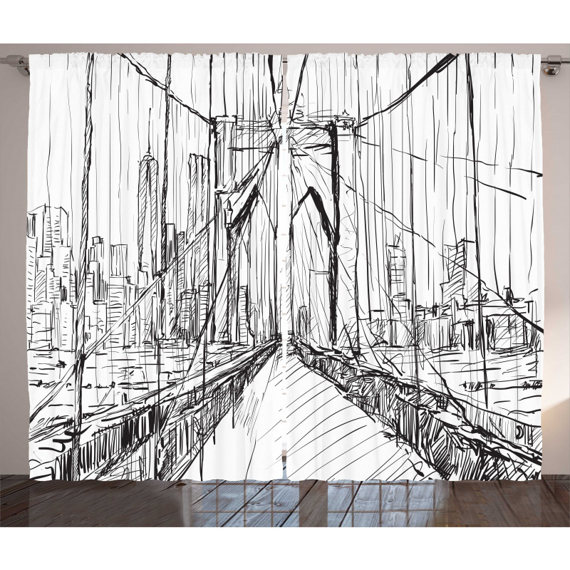 Creative Bridge Drawing Curtain