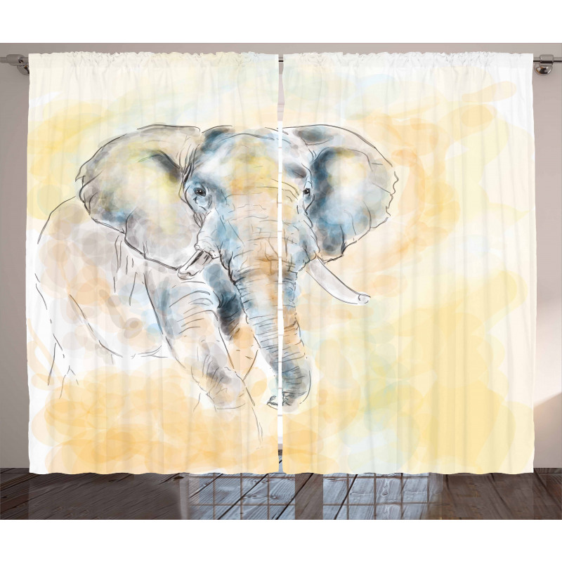 Exotic Wildlife Safari Curtain