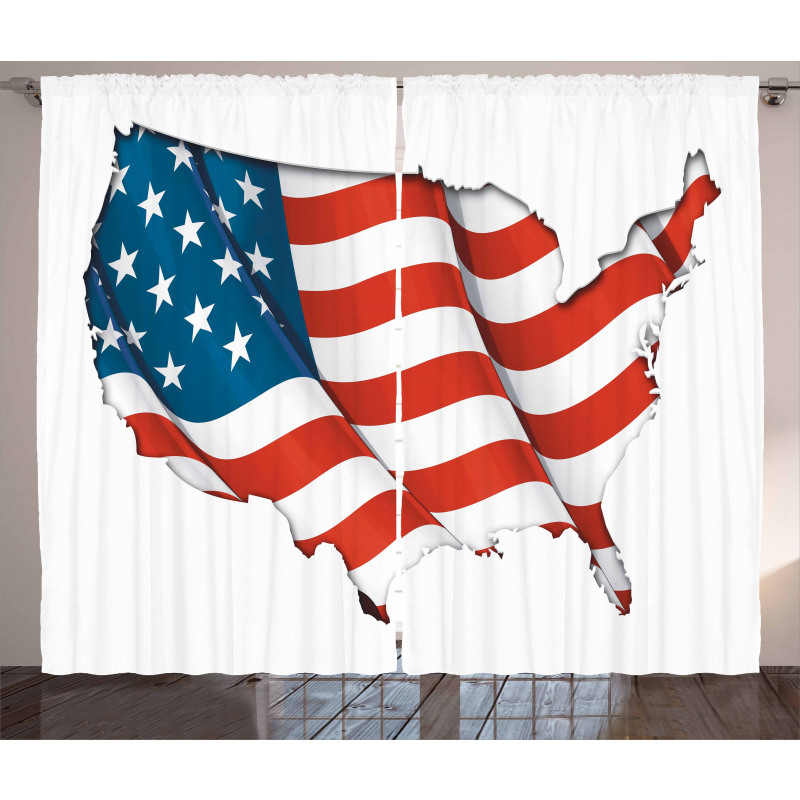 United States Flag Curtain