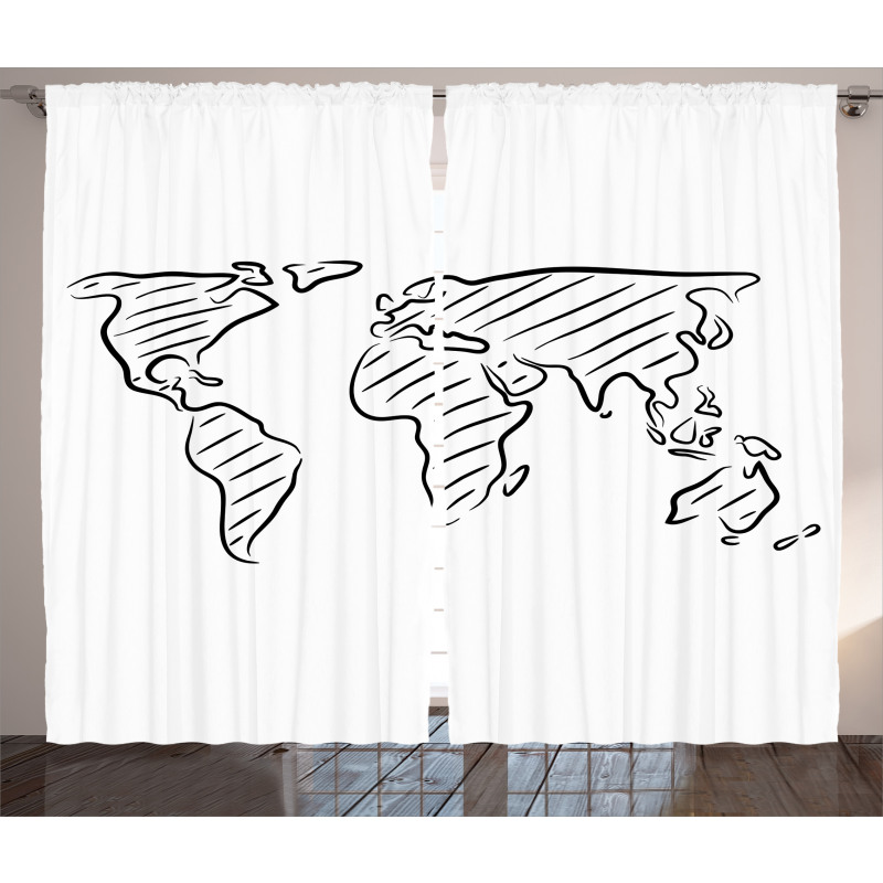 Sketch Outline Curtain