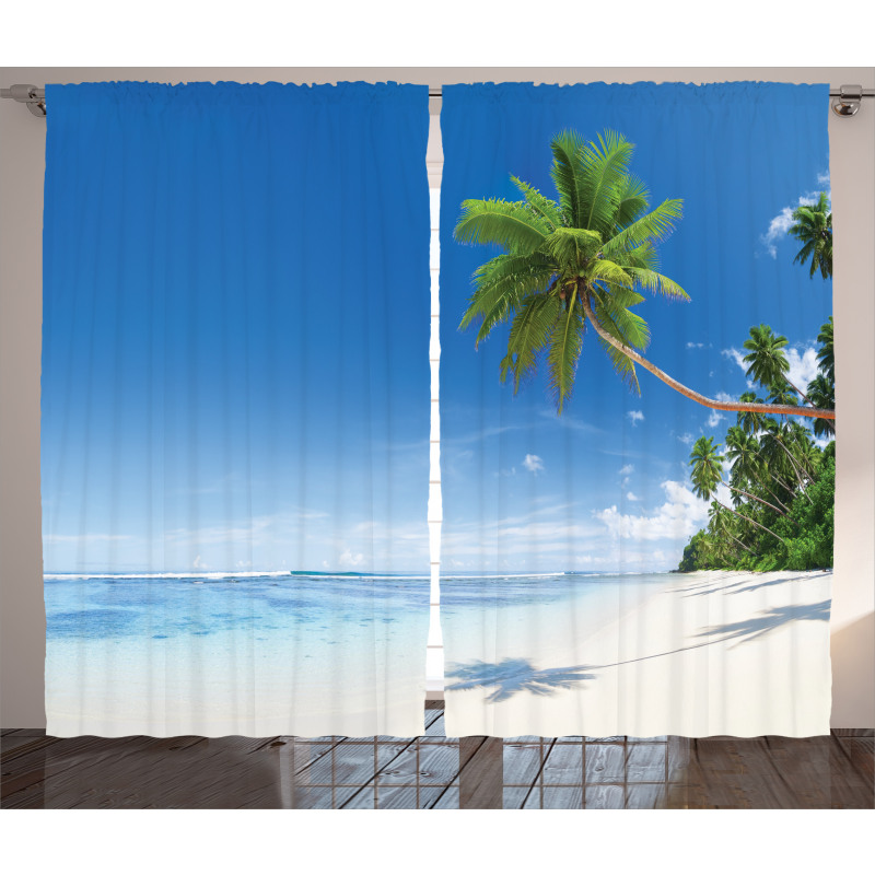 Ocean Summer Palms Curtain