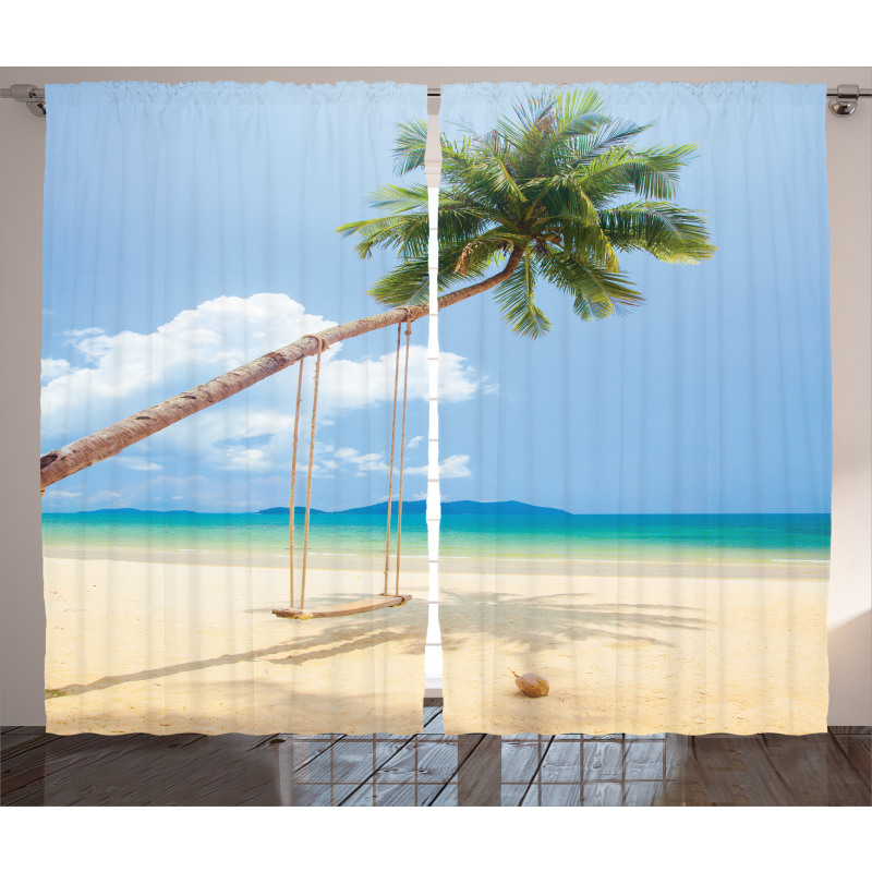 Coconut Palms Island Curtain