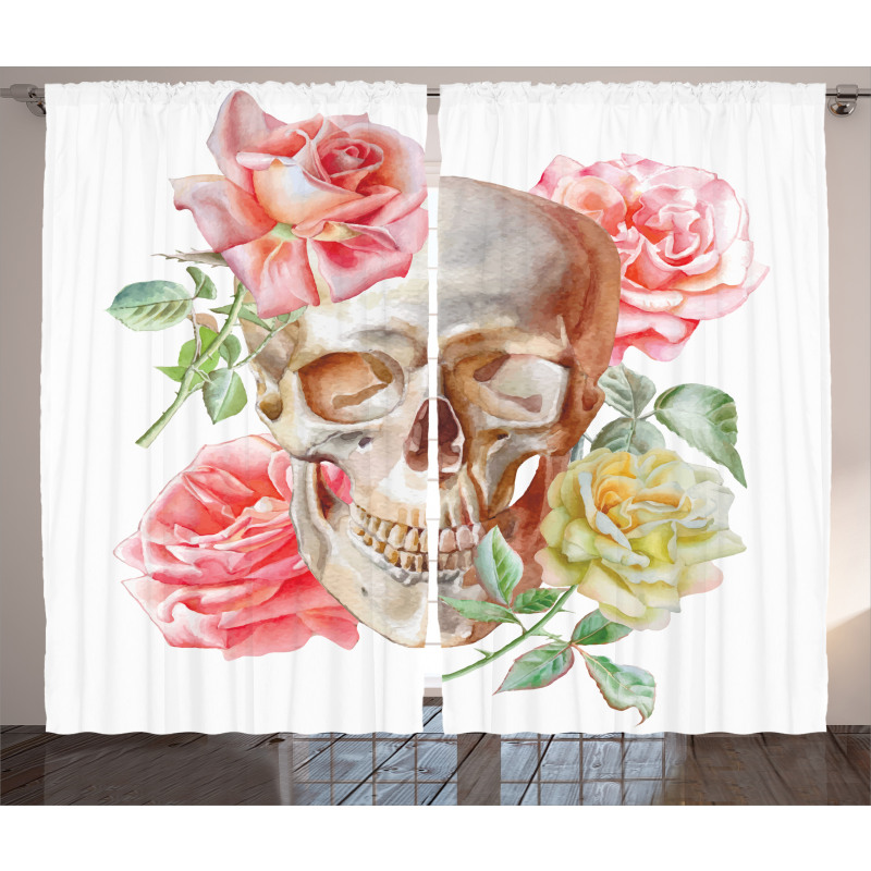 Romantic Roses Floral Curtain