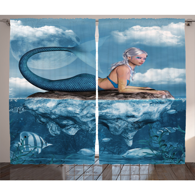 Mythical Sea Graphic Curtain
