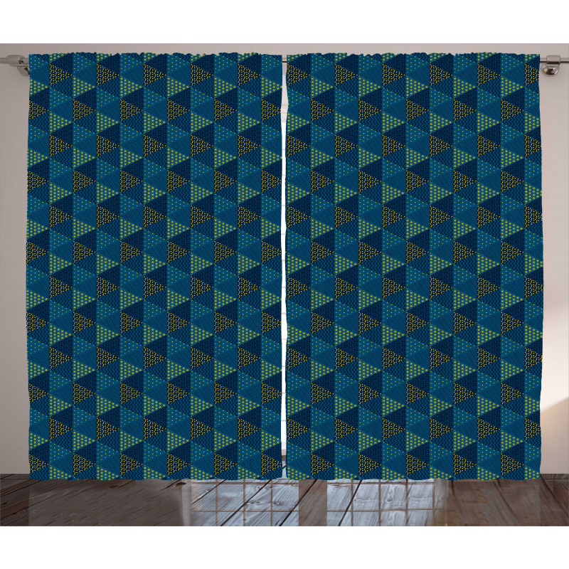 Triangles Themed Abstract Curtain