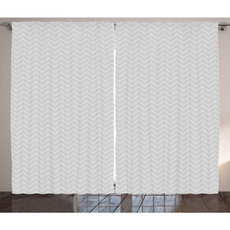 Triangles Consisting Dots Curtain