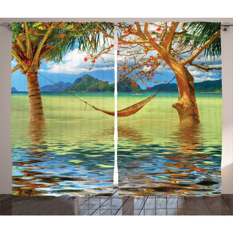 Trees in Tropical Land Curtain