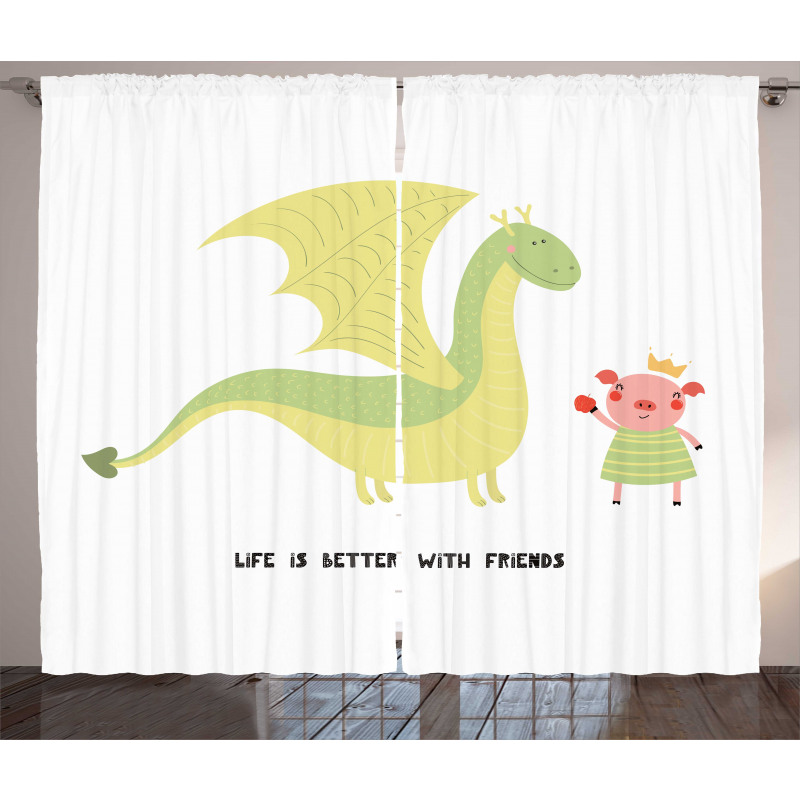 Life is Better with Friends Curtain