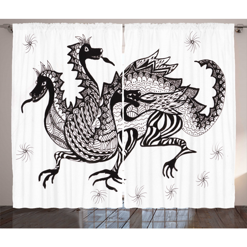 3 Headed Wild Character Curtain