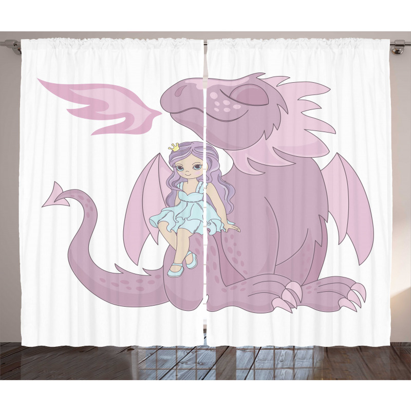 Princess Sitting on Creature Curtain