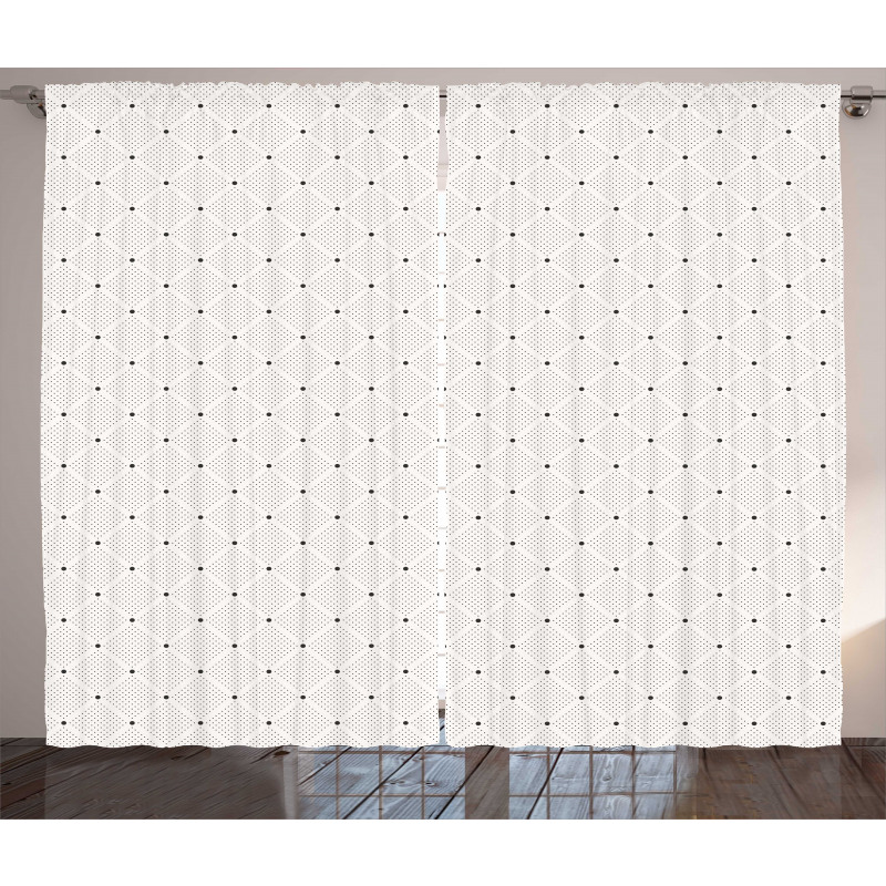 Dotted Squares Polka Dots Curtain