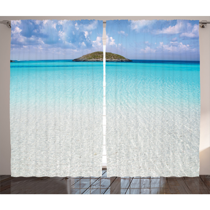 Carribean Ocean Island Curtain