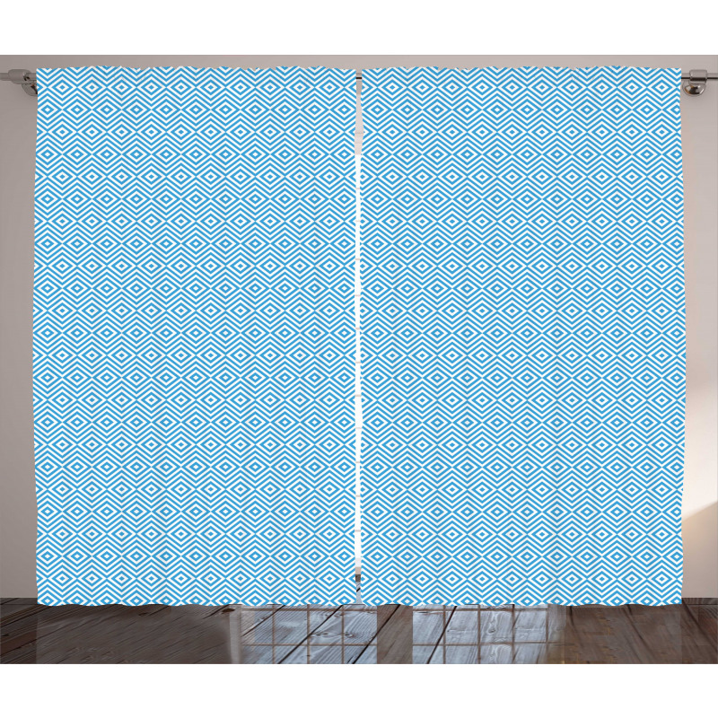 Retro Zigzag Rhombus Style Curtain