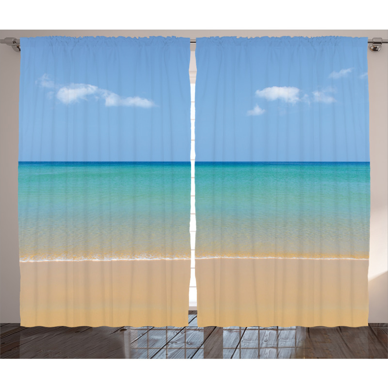 Calm Beach Hot Sun Curtain