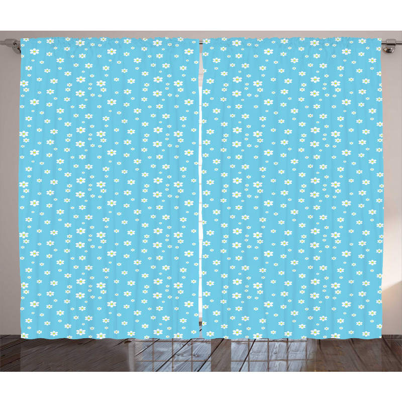 Spring Flower Pastel Motifs Curtain