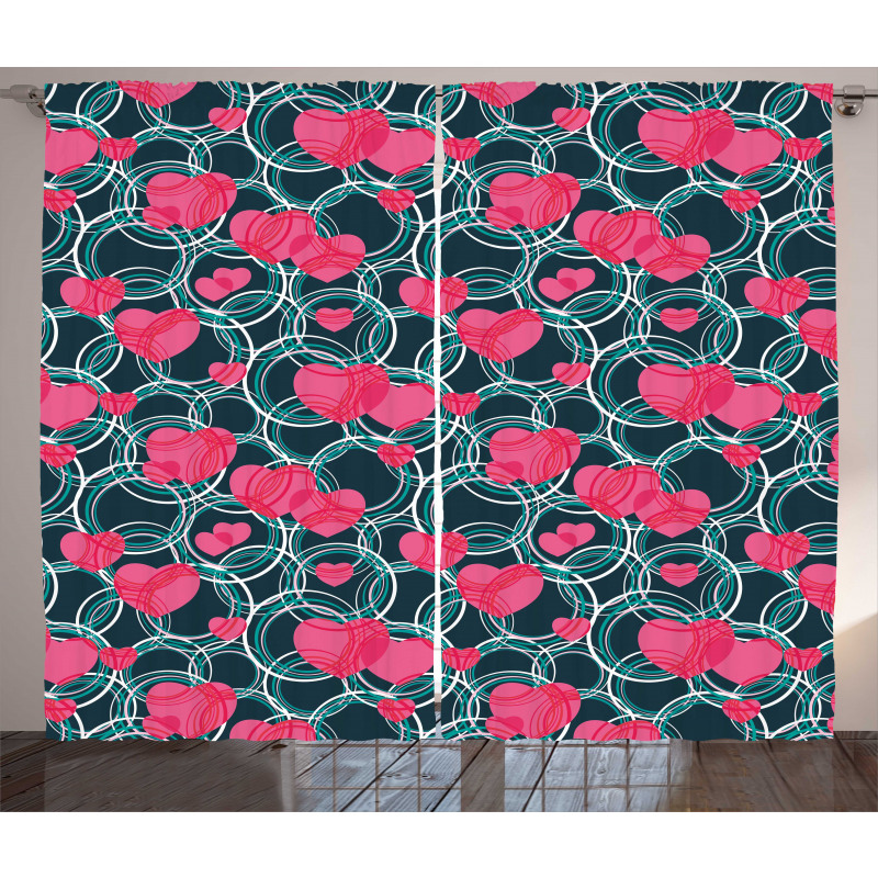 Funky Intertwined Circles Curtain