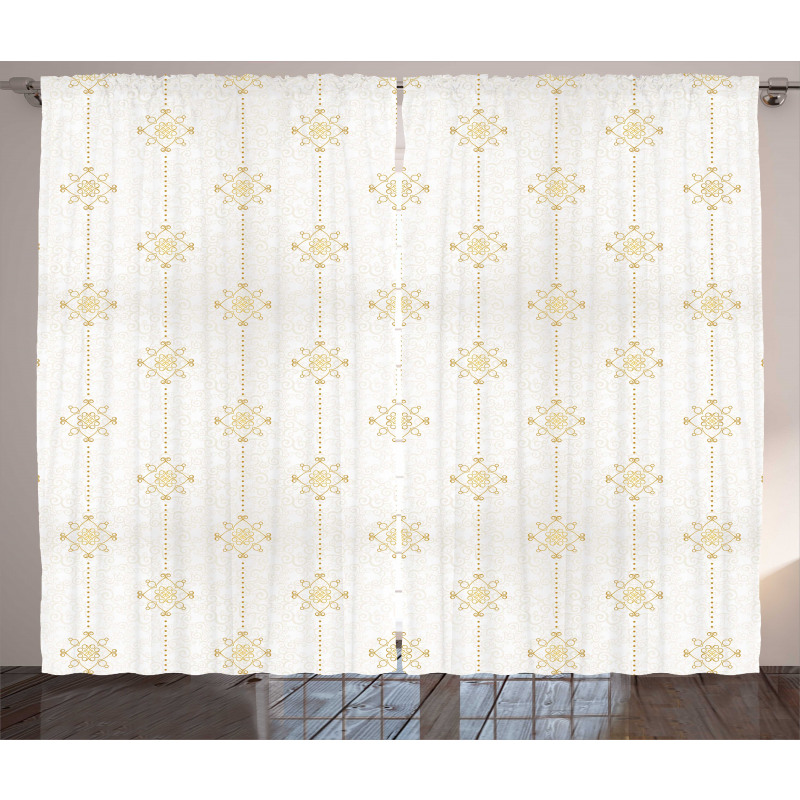 Horizontal Ornates Art Curtain