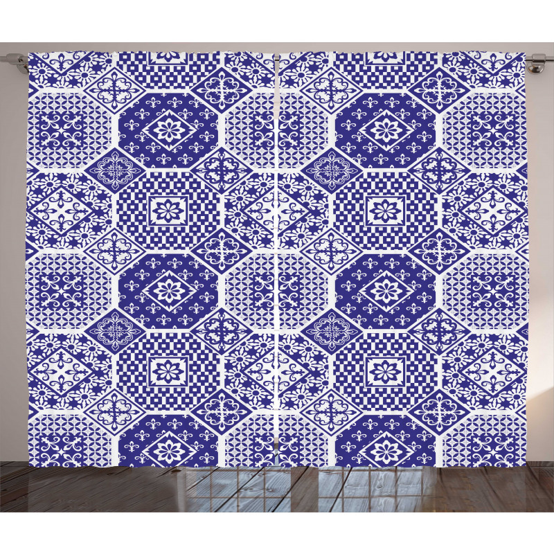 Rhythmic Flowers Motifs Curtain