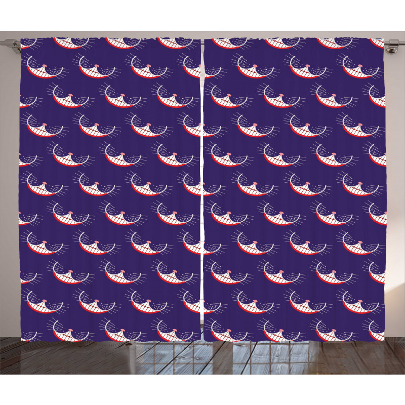 Witty Smile Teeth Cat's Whisker Curtain
