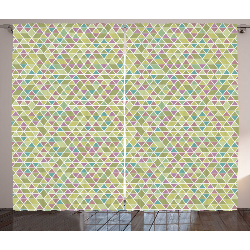 Art Colorful Triangles Curtain