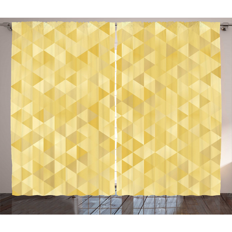 Pastel Monochrome Triangles Curtain