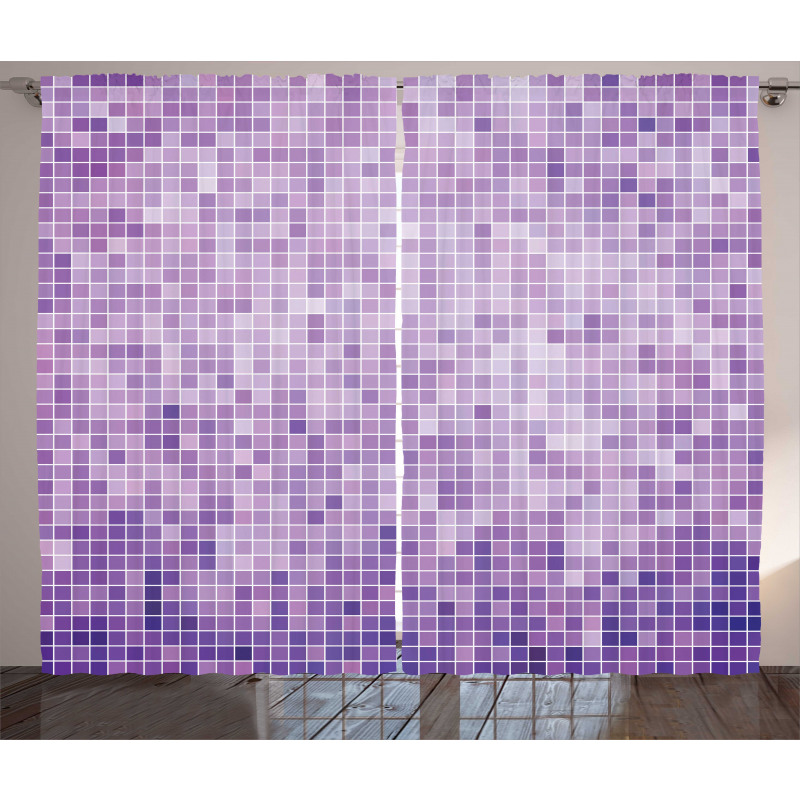 Pixel Inspired Tiny Squares Curtain