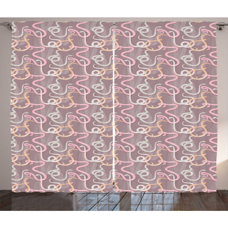 Amazonian Fauna Reptile Art Curtain