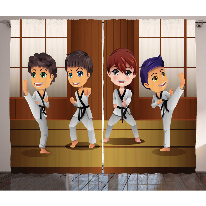 Children Martial Arts Dojo Curtain