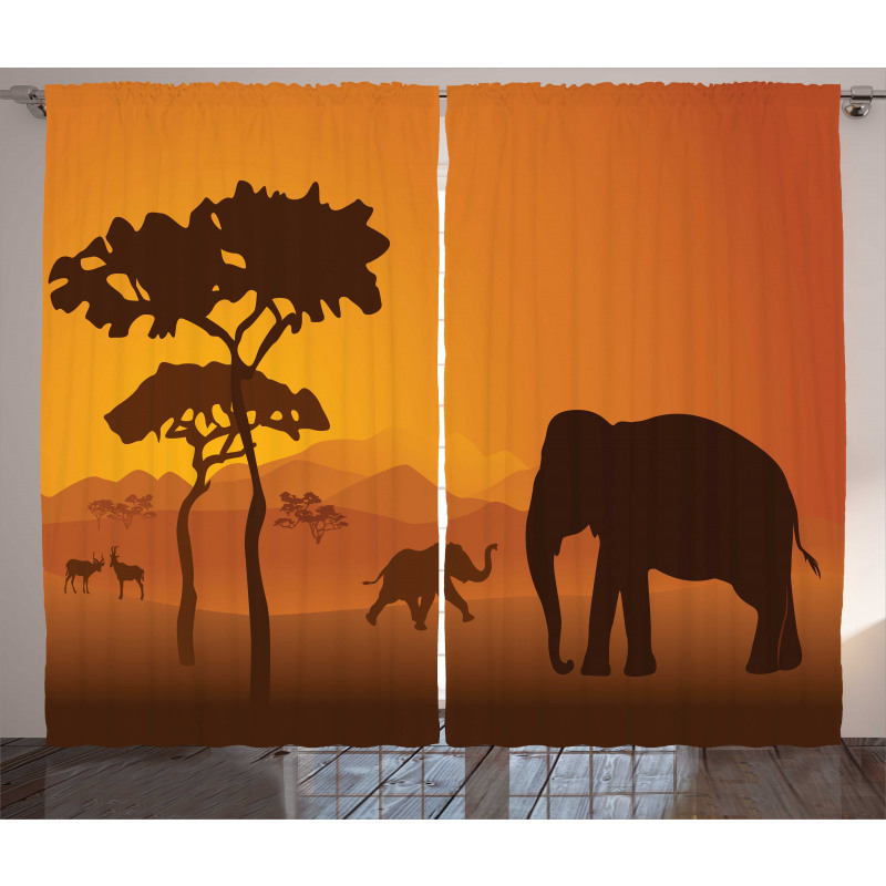 Savanna Mammals Curtain