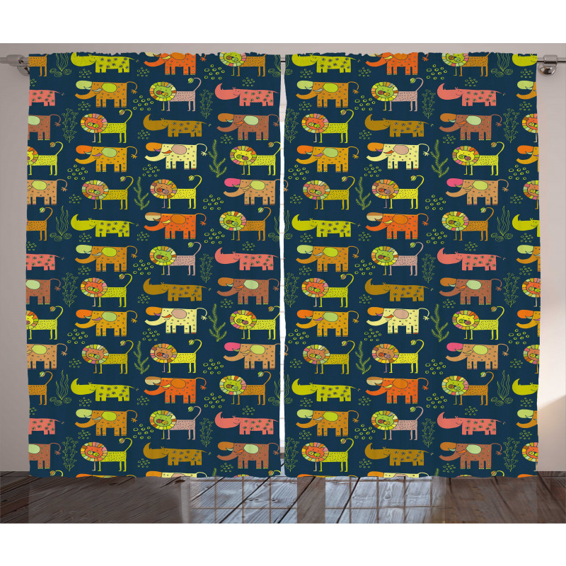 Whimsical Woodland Animals Curtain